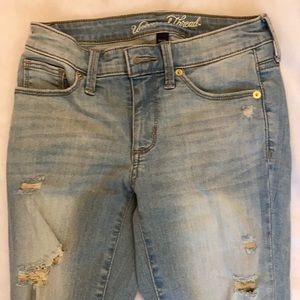 Washed out ripped jeans